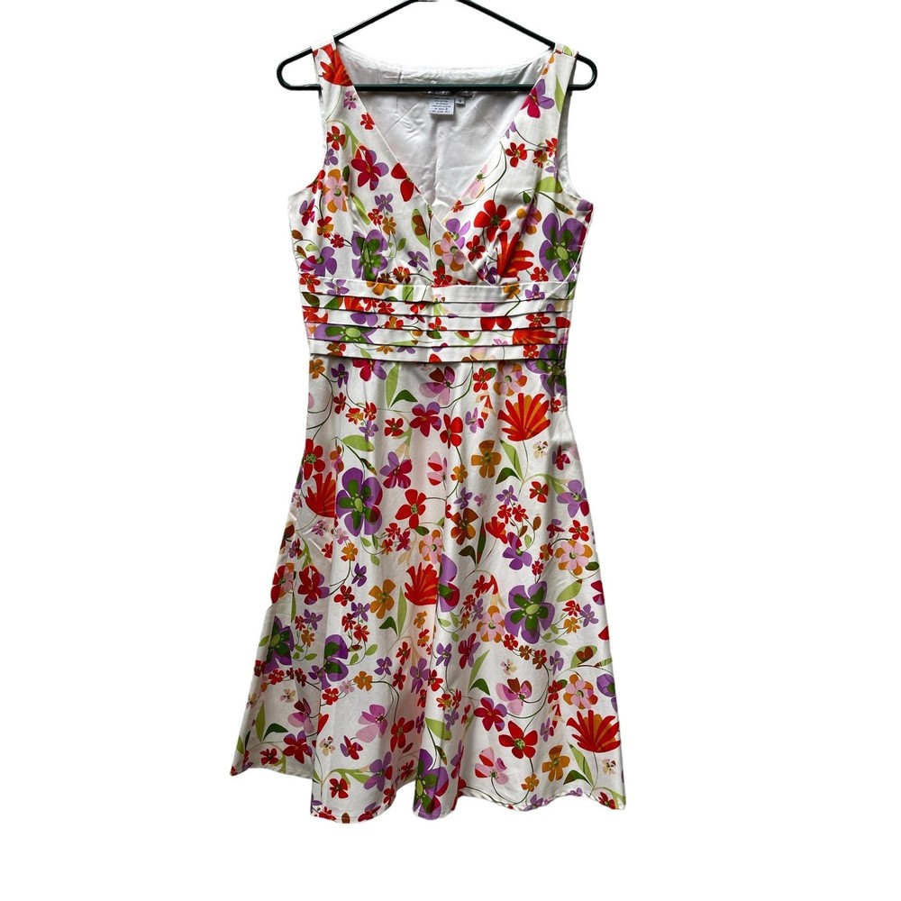 Maggy London flowered zippered dress‎ 6